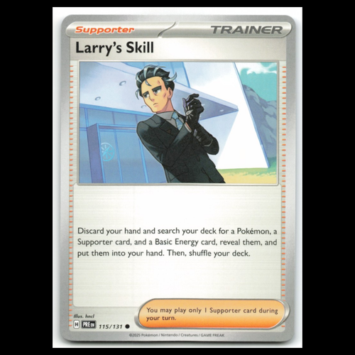 Larrys Skill #115 2025 Scarlet - Violet Series - Prismatic Evolutions Common NM - Bild 1 von 3