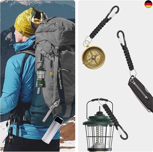 Paracord Schlüsselanhänger Karabiner Personalisiert Karabinerhaken D Ring S - Bild 6 von 6
