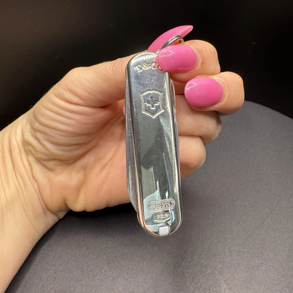 Cuchillo de bolsillo Tiffany & Co. vintage con llavero de plata de ley Foto 2 de 4