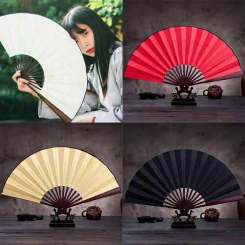 Cloth Folding Fan Party Wedding Decor##W Style Chinese Hand Held Fan Blank Silk - Picture 2 of 12
