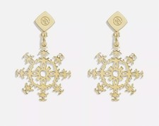 2x Charm Chiave Chanel Tono Oro Logo Fiocco di Neve da Collezione Edizione Limitata