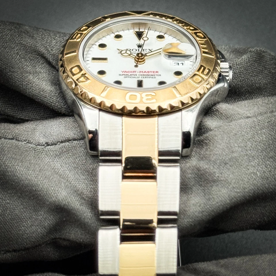 Rolex Yacht-Master 29mm Ref. 169623 | Esfera blanca bicolor | Juego completo Foto 4 de 4