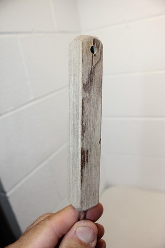 Espátula ranurada corta con mango de bloque de madera Ekco vintage 10,25" cromada ¡guc! - Imagen 2 de 18
