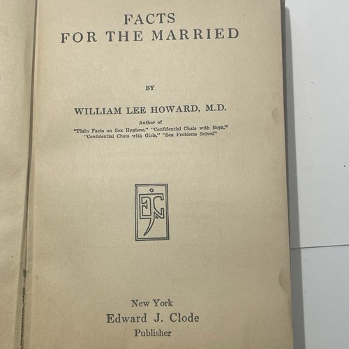 Facts for the married by Howard, William Lee, M.D. 1912 Book - Picture 4 of 10