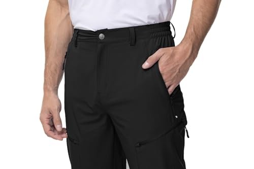 Men's Cargo Hiking Pants Lightweight 5 Zipper Pockets Stretch Quick Dry - Picture 5 of 8
