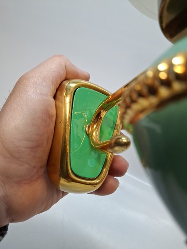 APPLIQUE ANNI '50 IN OTTONE E VETRO OPALINO - Imagen 8 de 20