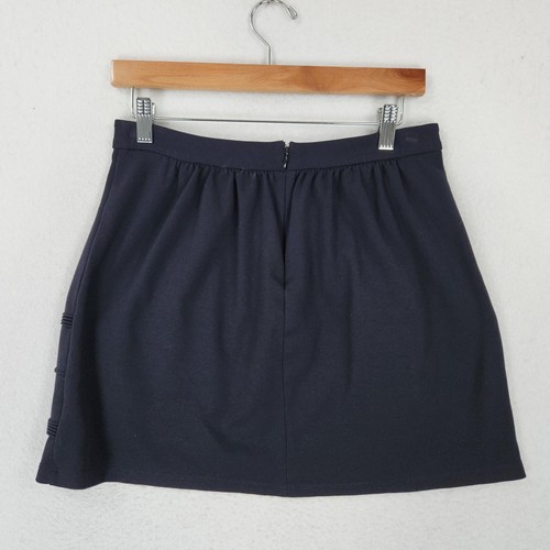 J Crew Skirt Womens 6 Dark Navy Blue Pleated A Line Mini Ponte Stretch - Picture 6 of 10