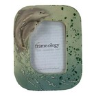 Vintage Frame.Ology Blue Green 1997 Dolphin Sea 3D Free Standing Used