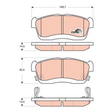 1x ORIGINAL® Trw GDB3430 Bremsbelagsatz, Scheibenbremse Vorne, inkl.
