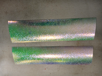 fish lure uv tape Rainbow Scale Holographic 2x6 sheets. Moon Sticker Moon Jelly Matte
