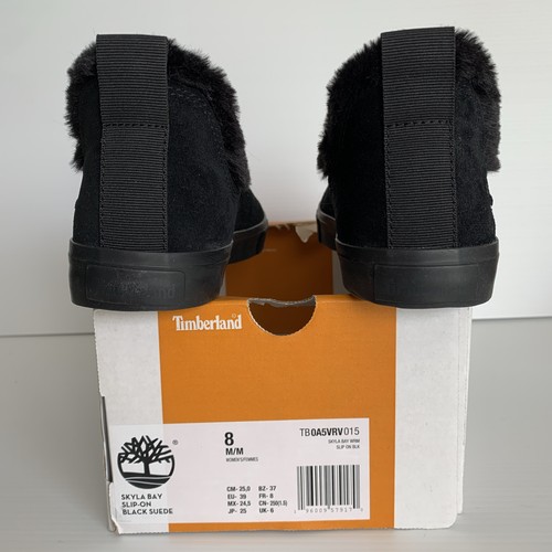 Timberland Skyla Bay Damen-Slipper – US-Schuhgröße 8M schwarzes Wildleder mit Kunstfell - Bild 10 von 12
