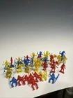 1960’s Vintage Marx Mixed Lot Of 36 Fort Apache Plastic Figures With One Horse