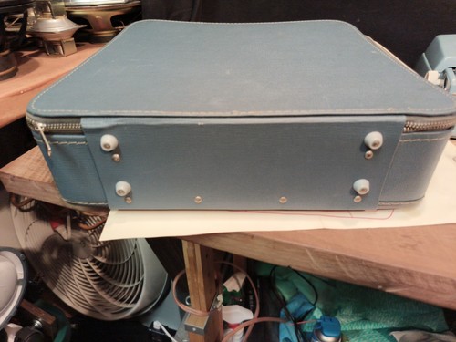 Macchina da scrivere portatile manuale vintage Brother Opus 888 blu con custodia ed etichette - Foto 14 di 16