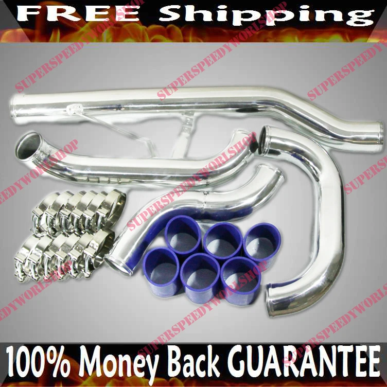 Интеркулер + комплекты трубопроводов для 95-99 Mitsubishi Eclipse DSM 2G 4G63 2.0T - Изображение 3 из 4