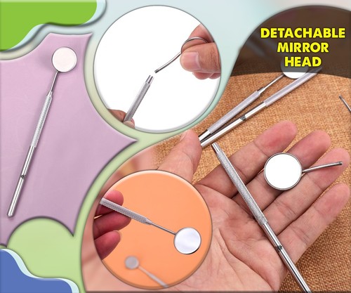 Dental Teeth Cleaning Kit Dentist Floss Plaque Remover Care Scraper Tartar Tools - Foto 7 di 61