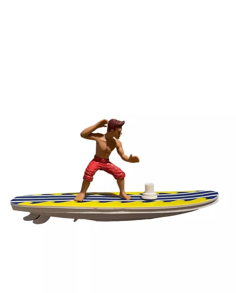 Wind Up Surfer Toy Boy Surf Board Dude Water Bath Tub Pool Beach