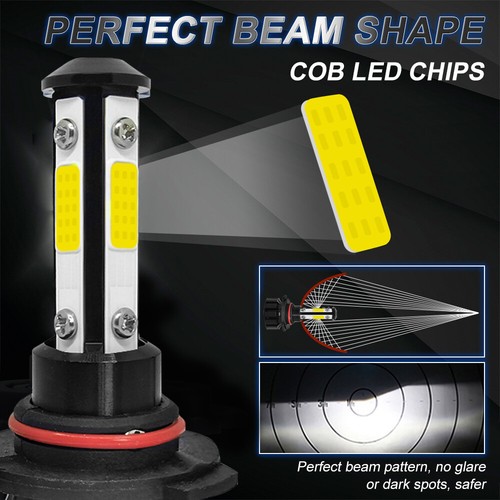 For GMC Sierra 1500 Extended Cab Pickup 2003-2006 LED Headlights Fog Light Bulbs - Imagen 2 de 13