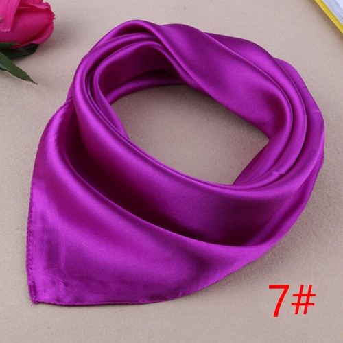 Mujeres Fiesta Bufanda Cuadrada de Seda Suave Bandana Cabeza Cuello Envolvente - Imagen 8 de 28