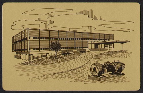 Vintage Einzelspielkarte MISSOURI PUBLIC SERVICE COMPANY Gebäude Bild Gold - Bild 1 von 2