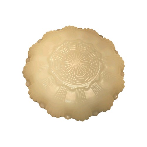 Vintage Anchor Hocking Fire King Milk Glass Deviled Egg Plate with 22K Gold Trim - Picture 2 of 2