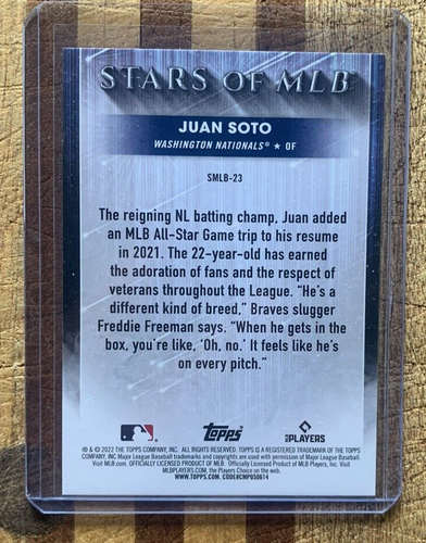 2022 Topps Stars of the MLB JUAN SOTO #SMLB-23 - Nationals Padres - Picture 6 of 8