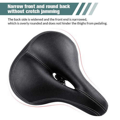 Cuscino Sedile Bici Comfort Gel Morbido Extra Largo Big Bum Sella Bicicletta Sportivo - Foto 6 di 10