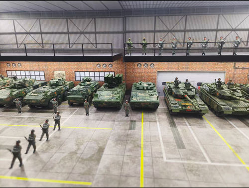 1/64 Diorama Diecast Car Garage Showroom Model LED City Parking Scene Model Gift - Picture 43 of 49