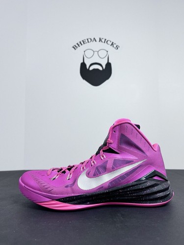 Nike Hyperdunk 2014 Think Pink Black Silver Sneakers 653640-606 Men’s Size 13 - Picture 3 of 9