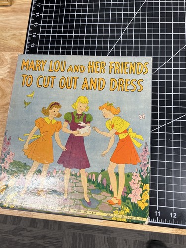 Bambole di carta vintage 1937 Mary Lou & Friends Platt Munk Gladys de Beaulieu 235B anni '30 - Foto 22 di 23