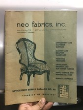 Vintage 1960 retro NEO FABRICS Upholstery Supply Catalogue New Orleans,La