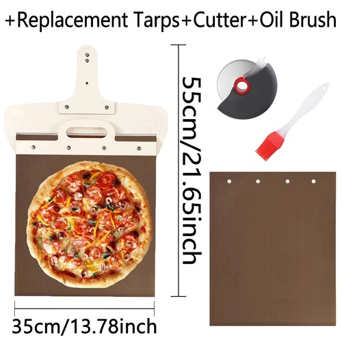 Sliding Pizza Peel Shovel Removable Wooden Handle Pizza Spatula  Baking Tools - Bild 14 von 27