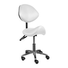 Rolling Stool Adjustable Hydraulic Massage Spa Salon Stool Chair with Back Rest