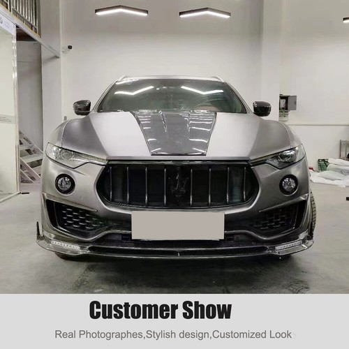 Für Maserati Levante 2016-2019 Kohlefaser Frontstoßstange Lippenspoiler Splitter - Bild 8 von 12