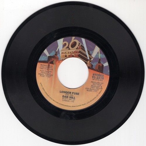 Dan Hill - All I See Is Your Face / Longer Fuse 7" Vinyl Record 45 rpm  TC-2378 - Picture 1 of 2