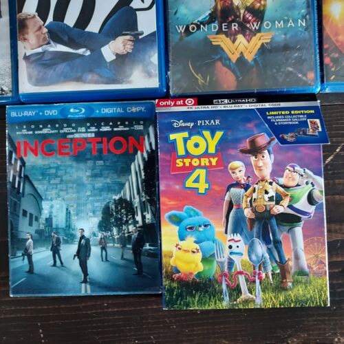 BLU-RAY LOT Beetlejuice Toy Story Wonder Woman Bond HellBoy Inception - Picture 3 of 5