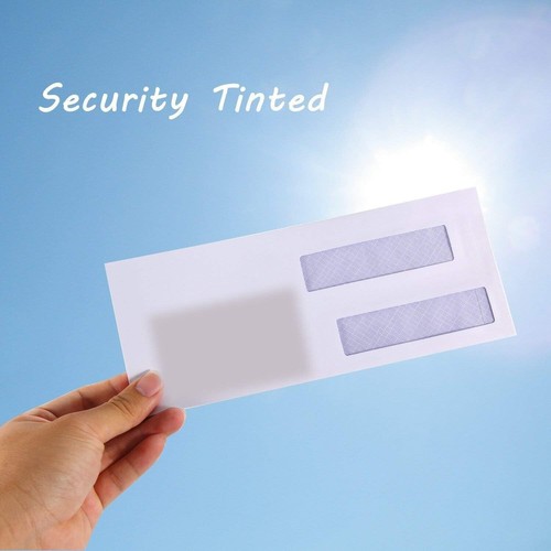 500 Premium Self-Sealing Double Window Envelopes for Business Checks & Documents - Picture 8 of 11