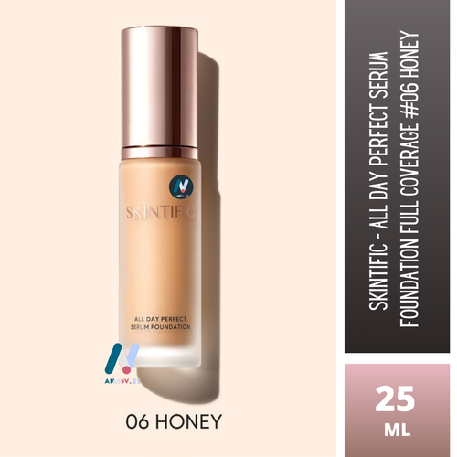 SKINTIFIC Serum Foundation SPF35 PA++ UVA UVB Full Coverage Soft #06 HONEY 25ml - Bild 11 von 23