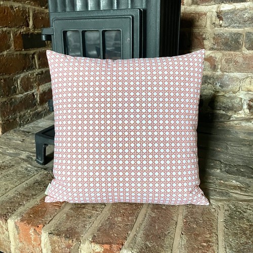 383. Orange Check GERALDINE 100% Cotton Fabric. 0.6m x 140cm - Picture 2 of 2