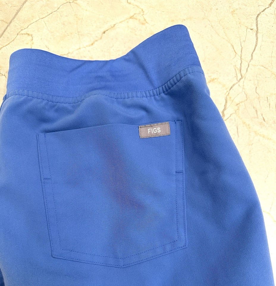 Figs Blue Drawstring Scrub Pants RN 142256 Women M eBay