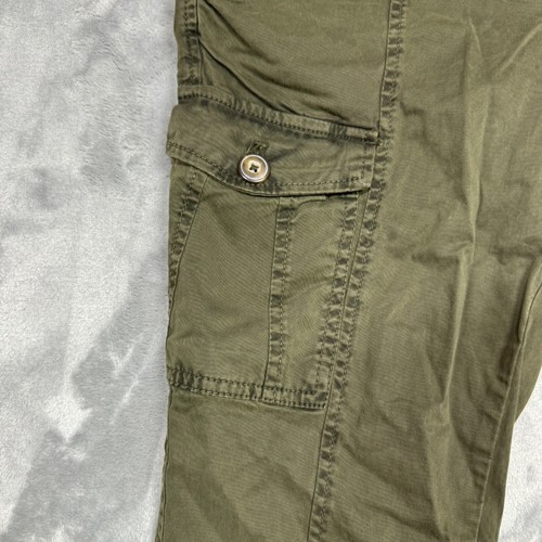 Old Navy Cargo Pants Women's SZ 6 Army Green Straight Leg Cotton Blend - Picture 2 of 12