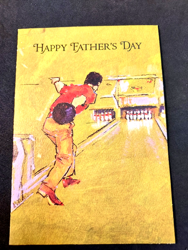 Vintage Hallmark Grußkarte Vatertag Bowling Pop-up unbenutzt NOS