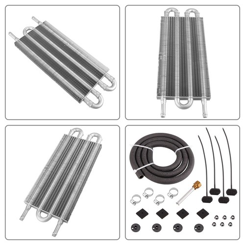 4 Row Remote Transmission Oil Cooler Auto-Manual Radiator Converter Black - Picture 12 of 14