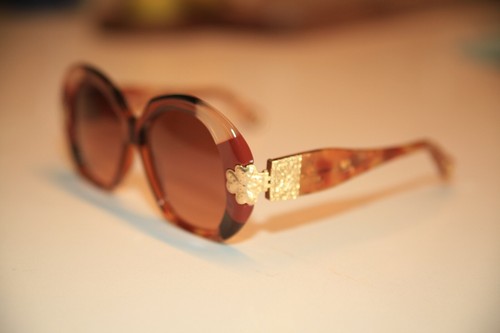 CHLOE Gold Patchwork Oversized Venus CE743S Blonde Havana Sunglasses Italy NEW - Picture 4 of 24