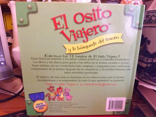 El Osito Viajero Y La Busqueda Del Tesoro, A Children's Book w/ CD - Picture 2 of 4