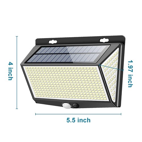 468 LED Solar Powered PIR Motion Sensor Wall Lights Outdoor Garden Security Lamp - Picture 32 of 39