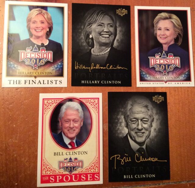 Hillary and Billl Clinton Presidental Decision 2016 Trading Cards | eBay