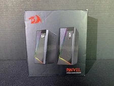 Redragon GS520 Anvil RGB LED PC Desktop Speakers, Stereo, USB 3.5mm Cable