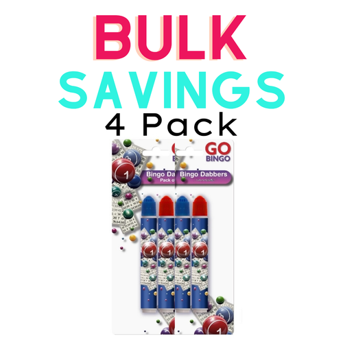 The Bingo Dabbers - Marcadores de bingo azules, rojos o paquete de 4 Dabbers gran precio - Imagen 1 de 4