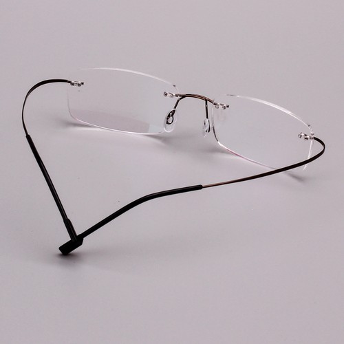 Memory Titanium Rimless Retro Flexible Eyeglass Eyewear Reading Glasses Readers - Picture 14 of 74
