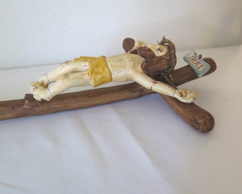 Andrew Gonzales Hand-Carved Folk Art Crucifix - Picture 7 of 7